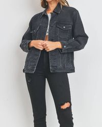 Just Black Denim - Oversized Denim Jacket - Lyst