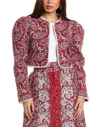 Sea - Theodora Paisley Quilted Cropped Jacket - Lyst
