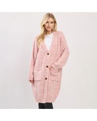 TRUEDAMES - Long Button Front Soft Cozy Oversized Cardigan - Lyst