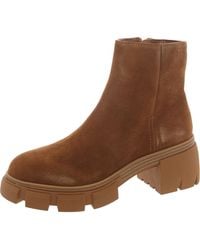 Steve Madden - Halt Suede Block Heel Ankle Boots - Lyst