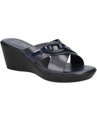 TUSCANY by Easy StreetR - Sabina Faux Leather Wedge Sandals - Lyst