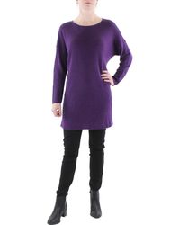 Eileen Fisher - Wool Bateau Neck Tunic Sweater - Lyst