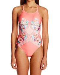 MINKPINK - Blooming Floral Cross Back Strap One-piece - Lyst