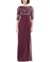 JS Collections - Brinley Sequined Long Evening Dress - Lyst