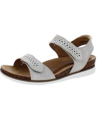 Cobb Hill - May Wave Strap Leather Footbed Wedge Sandals - Lyst