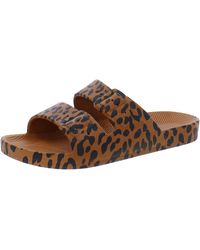 FREEDOM MOSES - Leo Leopard Slip On Slide Sandals - Lyst