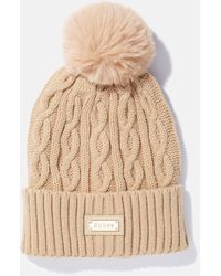Guess Factory - Cable-knit Pom Beanie - Lyst