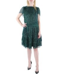 Msk - Plus Metallic Knee Cocktail And Party Dress - Lyst