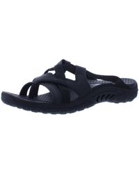 Skechers - Soundstage Leather Embroidered Thong Sandals - Lyst