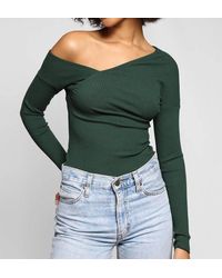 The Range - Tilted Alloy Rib Knit Top - Lyst