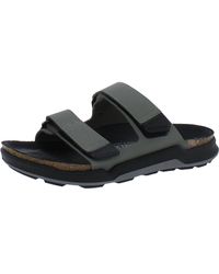 Birkenstock - Atacama Faux Leather Dual Strap Slide Sandals - Lyst