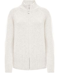 Malo - Funnel Neck Raglan Zip-Up Cashmere Bomber Jacket - Lyst