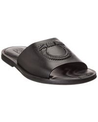 Ferragamo - Lionel Leather Slide - Lyst