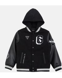 Guess - Lark Hooded Varsity Jacket (7-16) - Lyst