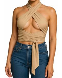 Nic & Jo - Sculpt Halter Top - Lyst