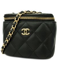 Chanel - Vanity Leather Shoulder Bag (pre-owned) - Lyst