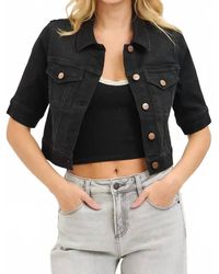 Risen - Emmy Updated Short Sleeve Denim Jacket - Lyst