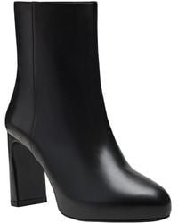 Stuart Weitzman - Babette Platform Zip Leather Bootie - Lyst