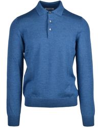 Gran Sasso - Virgin Wool Polo Knit With Classic Collar And Three-Button Placket - Lyst