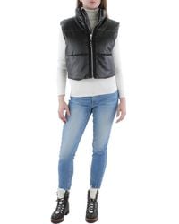 Rebecca Minkoff - Vegan Leather Cropped Vest - Lyst