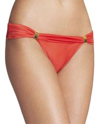 ViX - Bia Tube Red Full Cut Gold Tone Hardware Bikini Bottom - Lyst