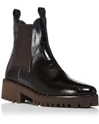 Frēda Salvador - Dylan Faux Leather Block Heel Ankle Boots - Lyst