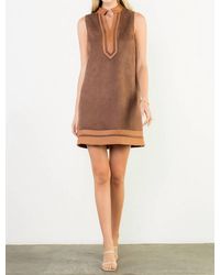 Thml - Sleeveless Suede Mini Dress - Lyst