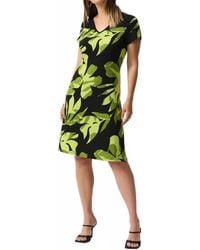 Joseph Ribkoff - Tropical Print Short Sleeve A-Line Dress - Lyst