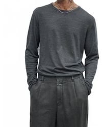 Closed - Long Sleeve Linen T-Shirt - Lyst