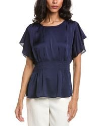 Anne Klein - Solid Blouse - Lyst