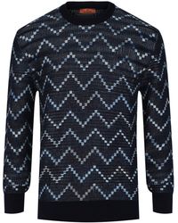 Missoni - Zig-Zag Crewneck Pullover Sweater - Lyst