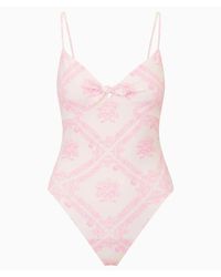 LoveShackFancy - Zyra One-Piece Toile Swimsuit, Ivory Heirloom - Lyst