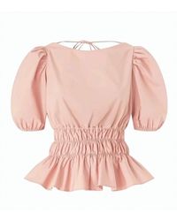 Pinko - Joandra Cotton Poplin Crop Top - Lyst