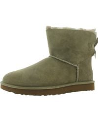 UGG - Mini Bailey Bow Ii Suede Shearling Winter Boots - Lyst