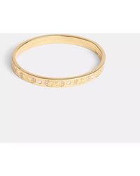 COACH - Signature Pavé Hinged Bangle - Lyst