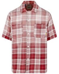 GALLERY DEPT. - Short-Sleeve Plaid Shirt With Button-Down Front And Chest Pockets - Lyst