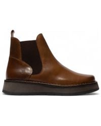 Fly London - Camel Rawi131 Chelsea Leather Ankle Pull-On Classic Comfort Boots - Lyst