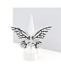 Fashnzfab - Crystal Pave Butterfly Stretch Ring - Lyst