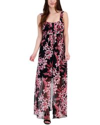 Connected Apparel - Floral Long Maxi Dress - Lyst