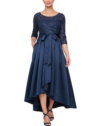 Alex Evenings - Lace Sequined Evening Dress - Lyst