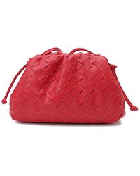 Tiffany & Fred - Woven Leather Knot-handle Pouch - Lyst