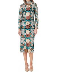 2.7 August Apparel - Floral Cut Out Midi Dress - Lyst