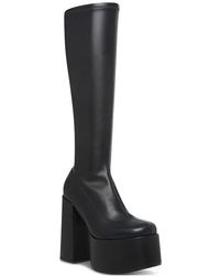 Steve Madden - Cray Faux Leather Stretch Knee-high Boots - Lyst