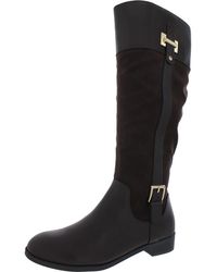 Karen Scott - Faux Leather Zipper Knee-high Boots - Lyst