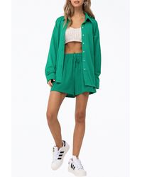 Pretty Garbage - Oversized Checkered Stretch-Jersey Shirt - Lyst