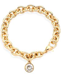 Liv Oliver - 18k Plated Chunky Crystal Charm Bracelet - Lyst
