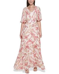 Kensie - Chiffon Floral Maxi Dress - Lyst