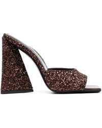 The Attico - Devon Glittered Mules - Lyst