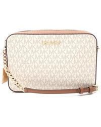 Michael Kors - Jet Set Pvc Canvas Leather Shoulder Bag - Lyst
