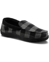 Totes - Flannel Slip On Loafer Slippers - Lyst